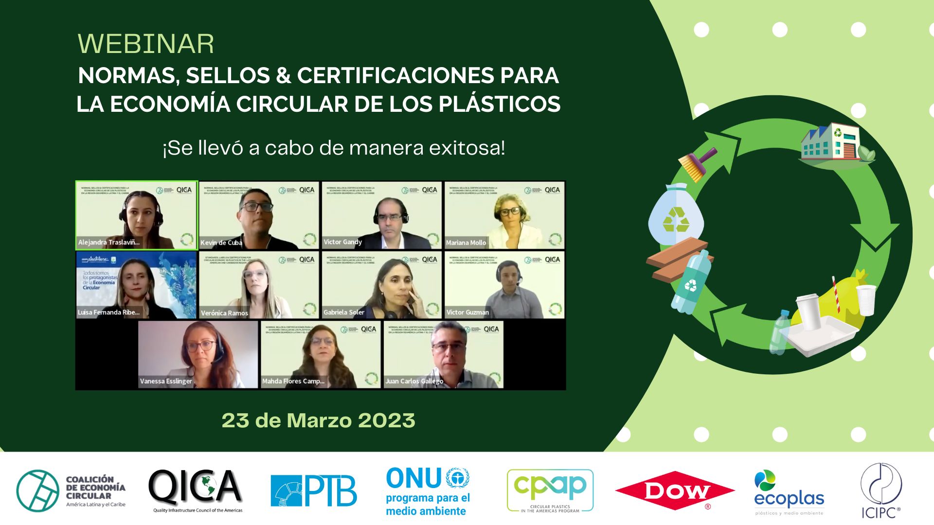 Webinar sobre Normas, Sellos & Certificaciones para la Economía Circular de los plásticos