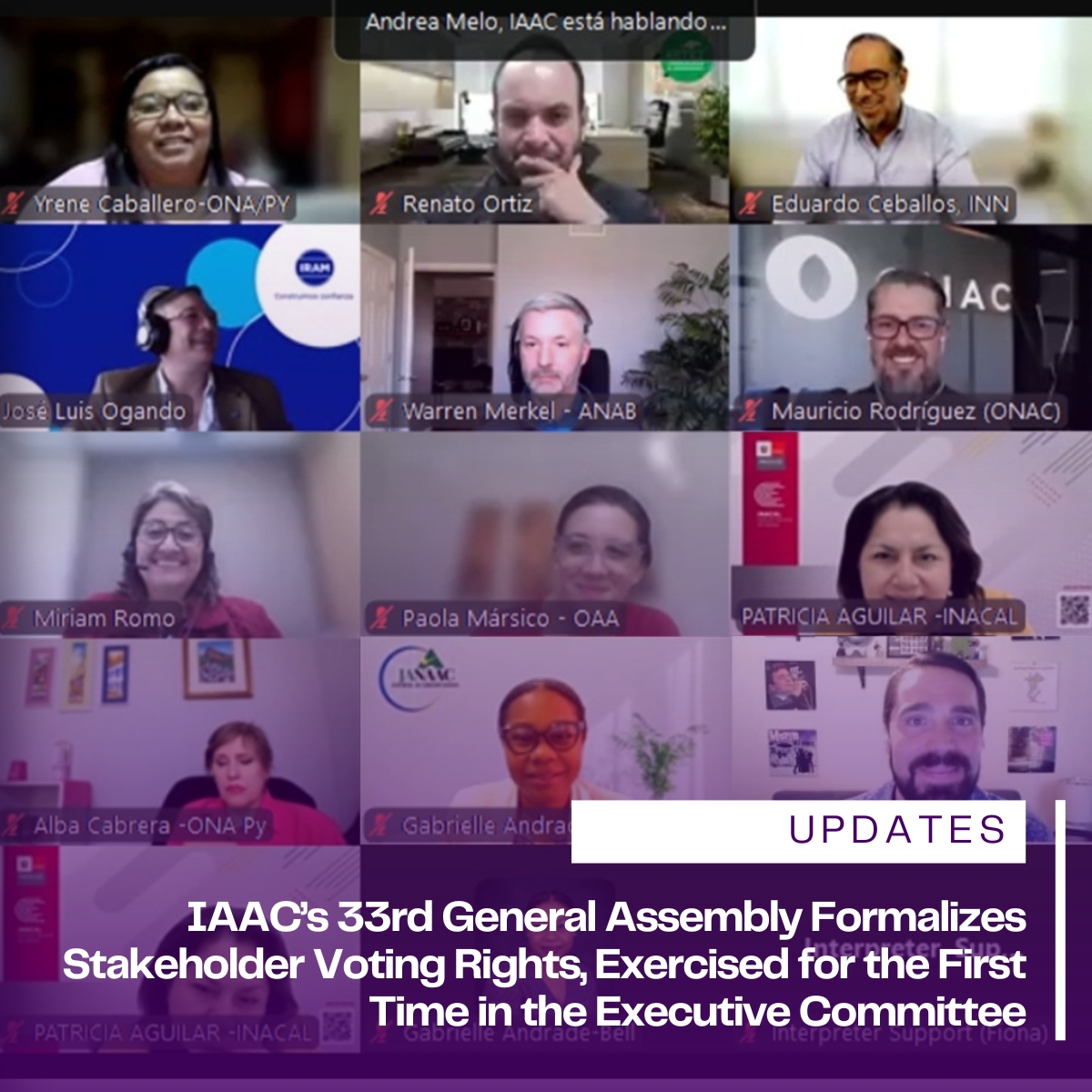 IAAC’s 33rd General Assembly Formalizes Stakeholder Voting Rights, Exercised for the First Time in the Executive Committee