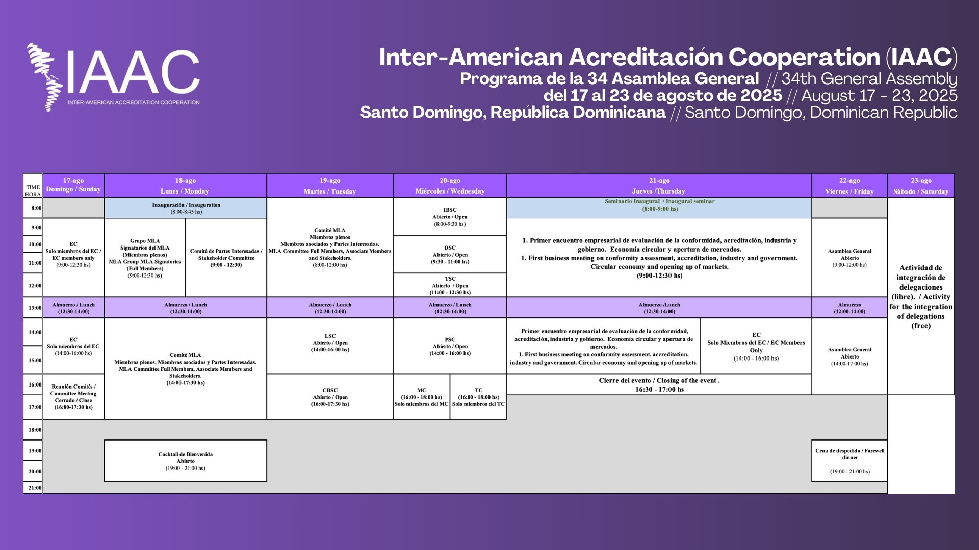 34th IAAC General Assembly 2025