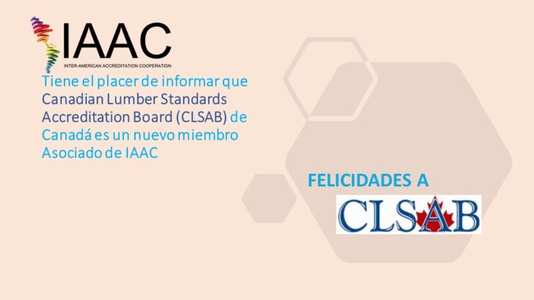 CLSAB de Canadá - Nuevo miembro asociado de IAAC