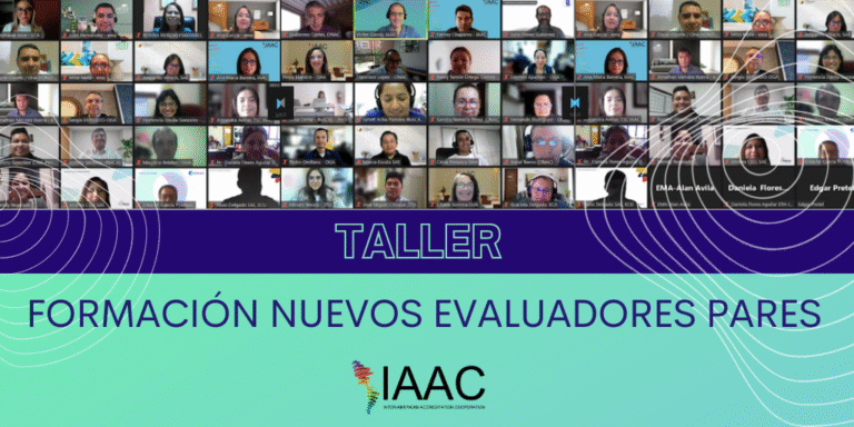 Taller Formación de Nuevos Evaluadores Pares IAAC